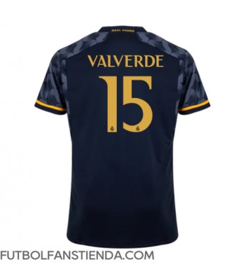 Real Madrid Federico Valverde #15 Segunda Equipación 2023-24 Manga Corta
